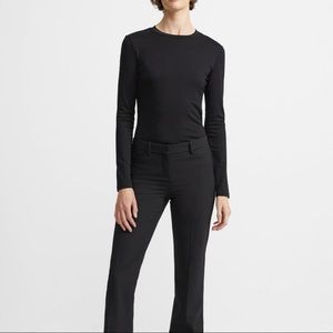 THEORY BLACK CHIFFON BACK KNIT TOP with CASHMERE Medium